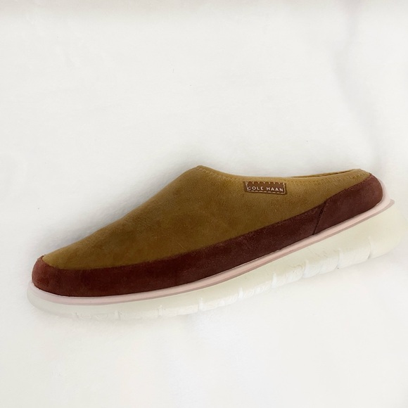 Cole Haan ZeroGrand Dwells Women’s Suede Shearling Brown Sleeper Slip-Ons Sz 9.5 - Picture 2 of 9